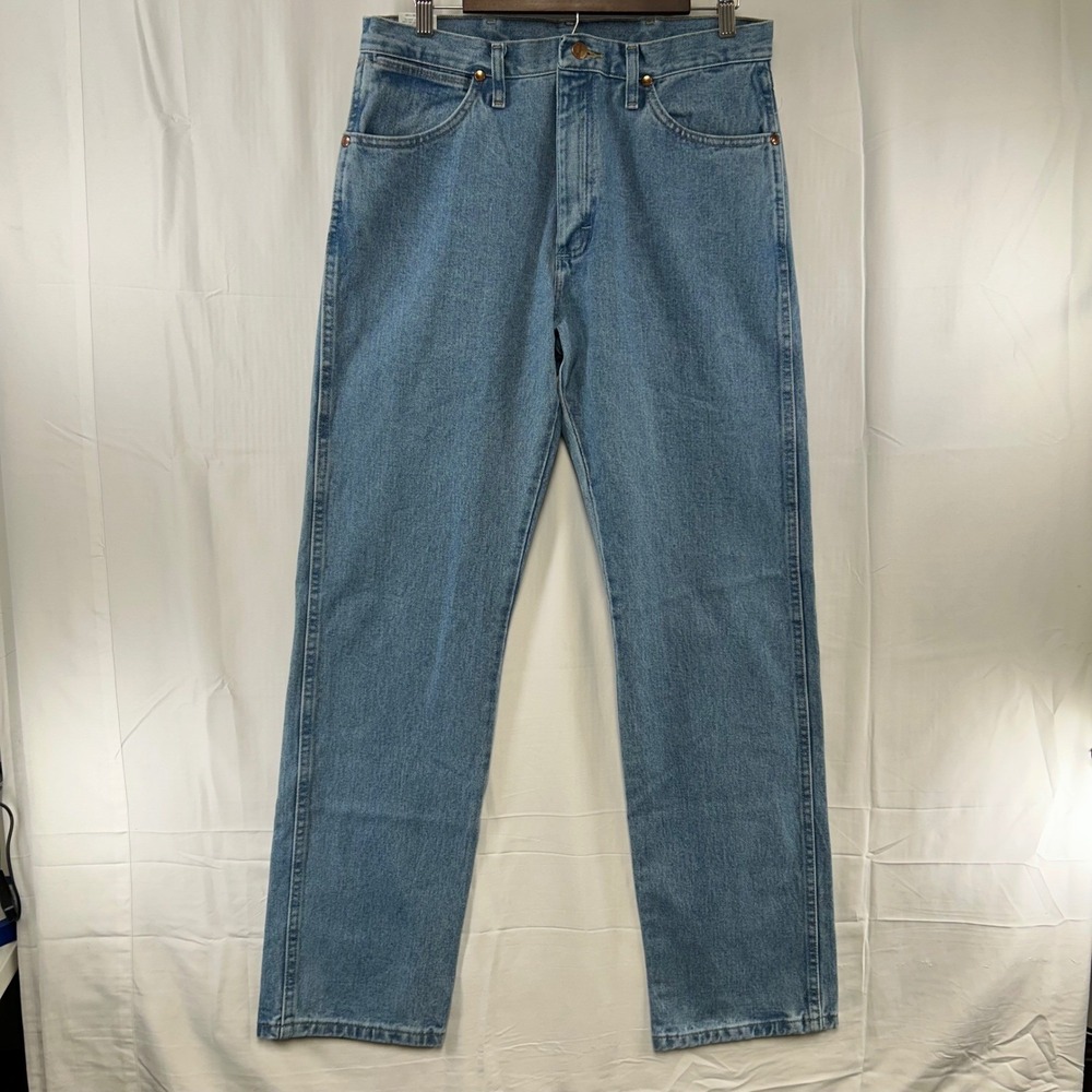 Wrangler Cowboy Cut Jeans Mens 33x34 Light Blue Original Fit 13MWZAW